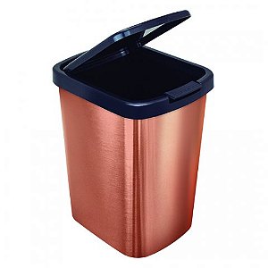 Lixeira c/ click rose Arqplast 9L Ref. 25499