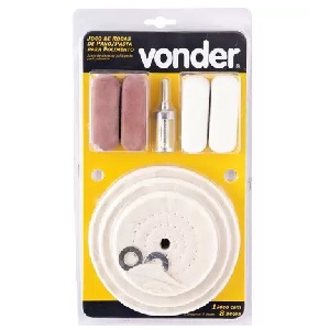 Kit boina de pano p/ metal Vonder c/ 8 pcs