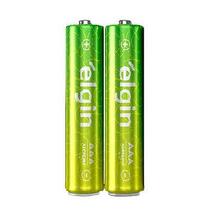 Pilha alcalina palito c/ 2 un. AAA Elgin 1,5V