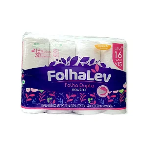 Papel hig. folha dupla neutro roxo Folhalev 16x30m
