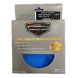 Boina de espuma corte leve azul Perfecto Corte 5"