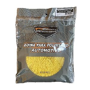 Boina de lã dupla face refino amarela Perfecto Corte 8"