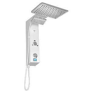 DUCHA DIGITAL FALLS 127 VOLTS BRANCA METALIZADA - 5500 WATTS - HYDRA