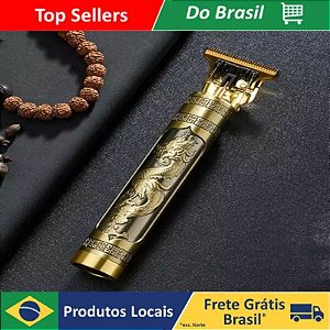 Máquina de cortar cabelo barbeiro profissional dragão elétrico bateria recarregável