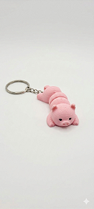 Chaveiro PIG na cor rosa