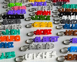 Chaveiro com Nome Personalizado em Impressão 3D
