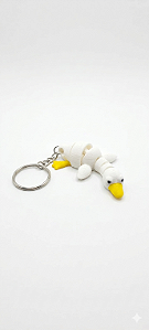 Chaveiro Pato articulado e colorido