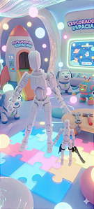 Boneco Dummy 13 Articulado GIGANTE 29CM + 5 Armas | Kit Montar Ação 3D Presente Criativo