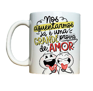 Caneca Porcelana Branca Namorados 6