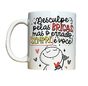 Caneca Porcelana Branca Namorados 9