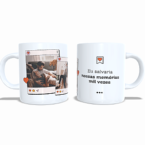 Caneca Porcelana Dia dos Namorados com foto 1