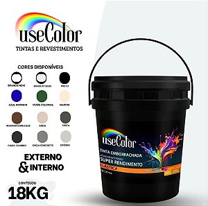 Tinta Emborrachada 18kg Impermeável Acabamento Fosco