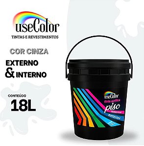 Tinta Acrílica Para Piso 18L Interior e Exterior Alta resistência Durabilidade Cobertura Fosca Usecolor