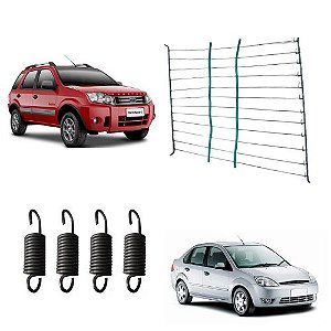 KIT 4 Molas + Grade para Banco Assento Dianteiro FIESTA ECOSPORT