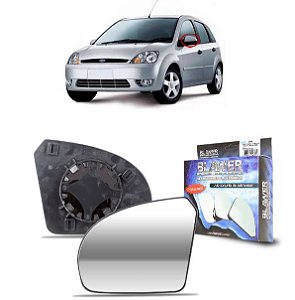 Lente Espelho com Base Metalizado Esquerdo FIESTA HATCH ROCAN SEDAN KA