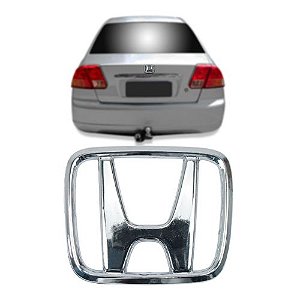 Emblema Letreiro Porta Malas Cromado para Carros CIVIC 1997 A 2003