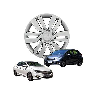 Calota Aro 15 GRID Fixação Pressão City Fit 2015 a 2018