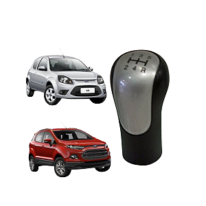 Bola da Alavanca do Câmbio Lente Prata EcoSport Fiesta Ka 2008 a 2013