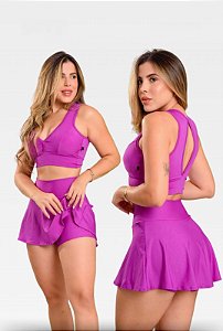 Conjunto short/saia