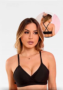 Top com alças cruzadas