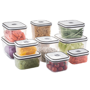Kit Potes Herméticos Retangular 10 uni