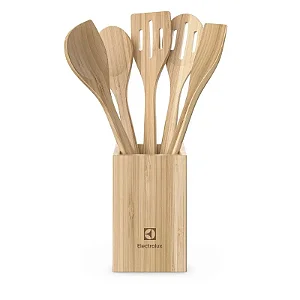 Kit Utensílios de Bambu 06 uni