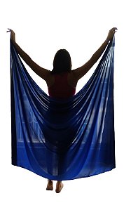 Véu Dança do Ventre Chiffon Azul Royal