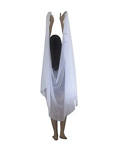 Véu Branco Dança do Ventre Chiffon