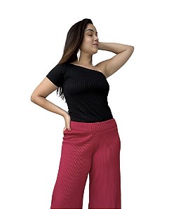 Blusa feminina manga curta mula manca
