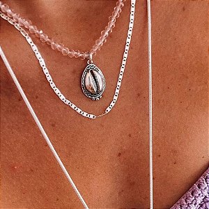 Pingente Búzios estilizado Prata 925