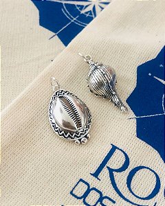 Pingente Búzios estilizado Prata 925