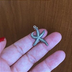 Pingente Estrela do Mar Prata 925 Tamanho G.