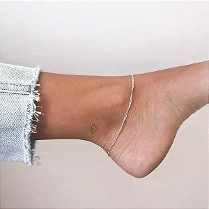 Tornozeleira Corrente estilo veneziana em prata 925!