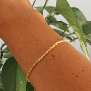 Pulseira Apatita Amarela fecho prata 925