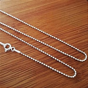 Corrente feminina bolinhas delicado Prata 925