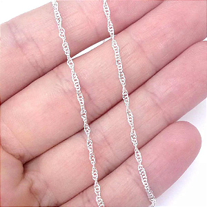 Corrente feminina em Prata 925 estilo singapura