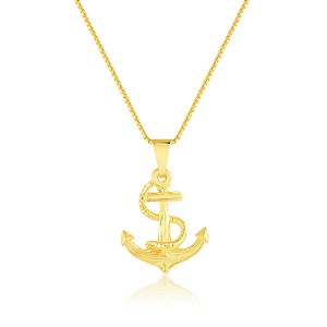 Pingente Âncora Pequena com banho de ouro amarelo