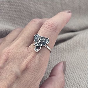 Anel Elefante Prata 925 medida 20