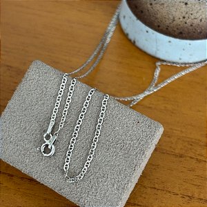 Corrente masculina Prata estilo Cartier 1,6 gramas 70 cm