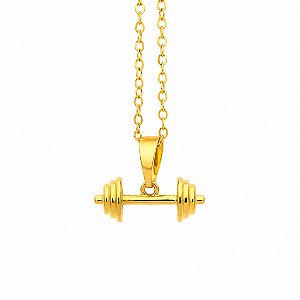 Pingente halter banhado a ouro