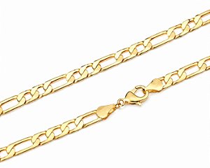 Corrente masculina com banho de ouro amarelo. Comprimento 60 cm. Peso 9 gramas