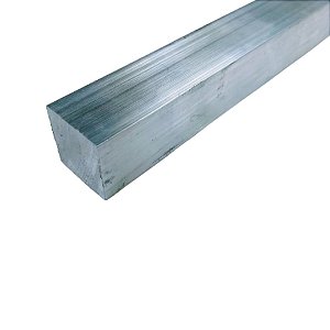 Vergalhão quadrado de alumínio 1" polegada = 25,40mm - Alumínio Alure