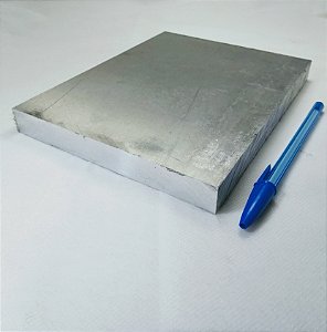 Chapa de alumínio lisa 3/4" = 19,05mm = 1,9cm