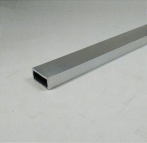 Tubo Retangular de Alumínio 1" x 1/2" = (2,54cm x 1,27cm)