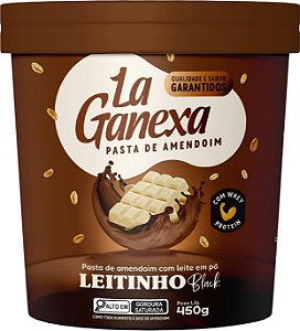 Pasta de Amendoim com Whey Protein sabor Leitinho Black 450g La Ganexa