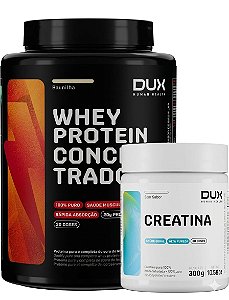 Combo Whey Protein Concentrado 900g + Creatina 300g Dux Human Health