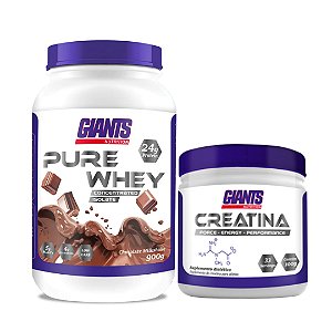 Combo Pure Whey 900g + Creatina 100g Giants