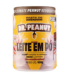 Pasta de Amendoim Com Whey Protein Leite em Pó 400g Dr. Peanut