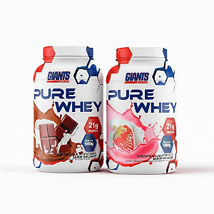 Kit 2x Pure Whey 900g Giants Nutrition (1,8kg Total)