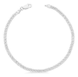 Pulseira de Prata Grumet Duplo